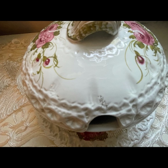 Vintage Hand painted Nora Fenton Soup Tureen and plate // Made in Italy - Picture 12 of 13